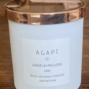 La bougie AGAPI cire naturelle et cire d'abeille