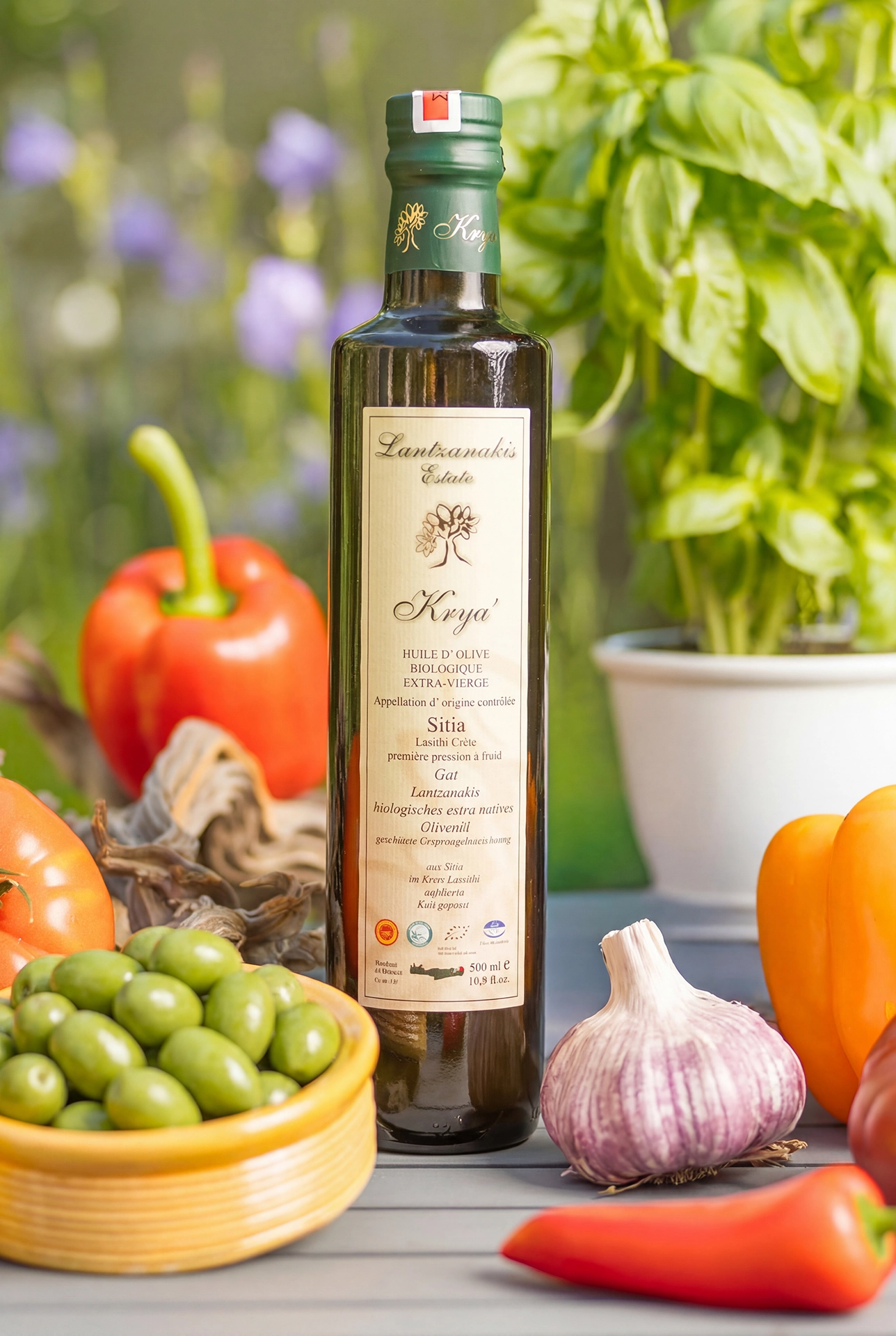 Huile d’olive crétoise vierge extra BIO AOC Sitia 0.5L